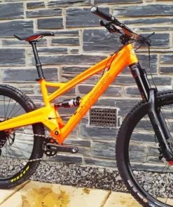 Orange Mountain Bike Diamond Painting