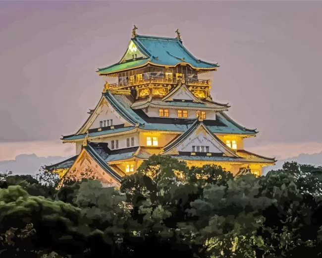 osaka castle Diamond Paints Osaka Castle Diamond Painting