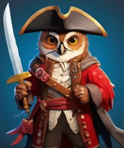 Owl Pirate Diamond Painting
