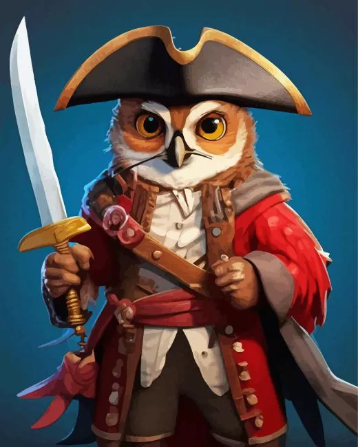 owl pirate Diamond Paintings Owl Pirate Diamond Painting
