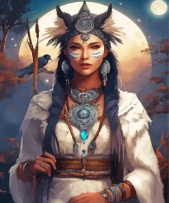 Owl Woman Diamond Painting