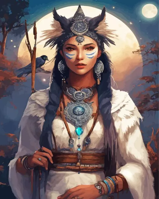 owl woman Diamond By Numbers Owl Woman Diamond Painting