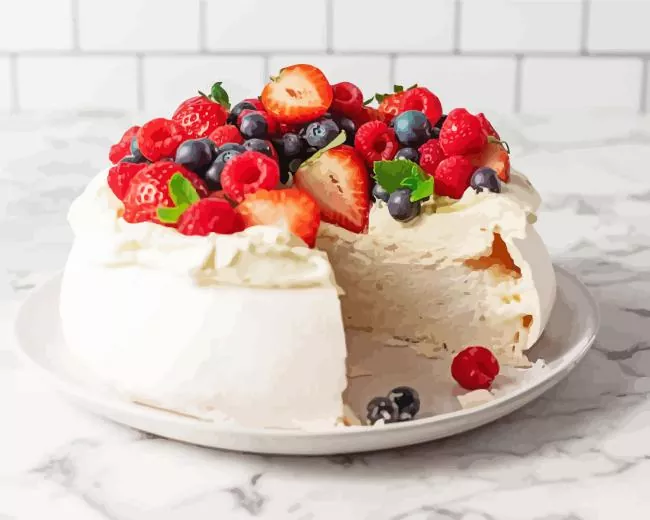 pavlova dessert Diamond By Numbers Pavlova Dessert Diamond Painting