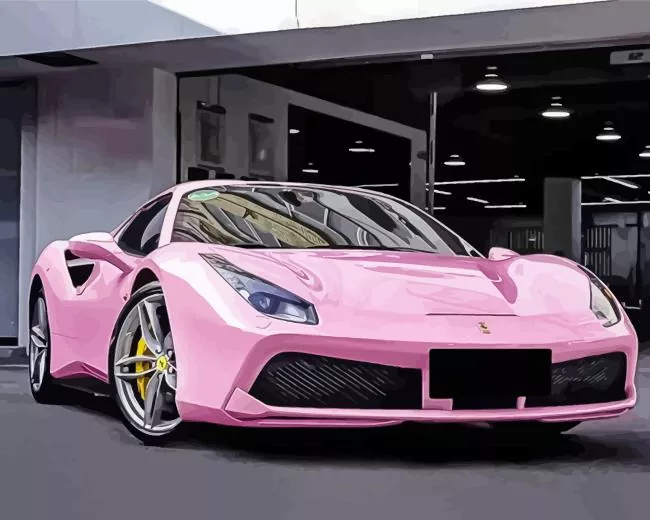 pink car Diamond Paints Pink Car Diamond Painting