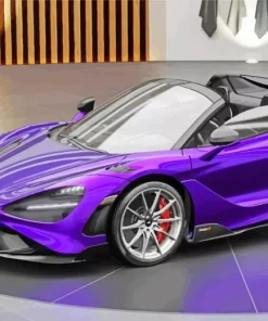 Purple Mclaren Car Diamond Painting