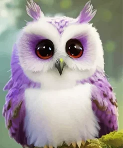 Purple Owl Diamond Painting