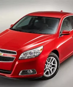 Red Chevrolet Malibu Diamond Painting