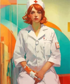 Red Cross Nurse Diamond Painting