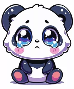 Sad Lonely Panda Diamond Painting