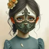 Sad Mask Girl Diamond Painting