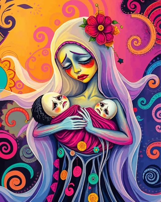 sad mother art Diamond Paintings Sad Mother Art Diamond Painting