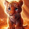 Sad Tiger Art Diamond Painting