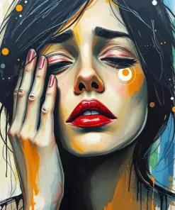 Sad Woman Portrait Art Diamond Painting