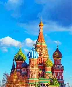 Saint Basils Cathedral Moscow Diamond Painting