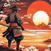 Samurai Fighter Art Diamond Painting