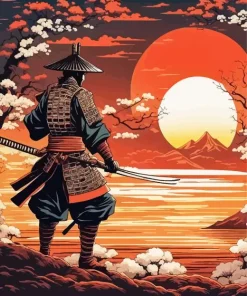 Samurai Fighter Art Diamond Painting