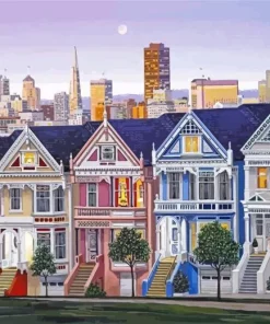 San Francisco Row Houses Diamond Painting