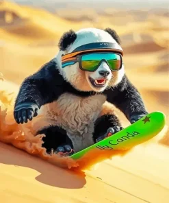 Sand Panda Art Diamond Painting