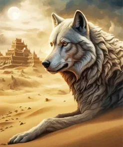 Sand Wolf Art Diamond Painting