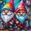 Santa Gnome Art Diamond Painting