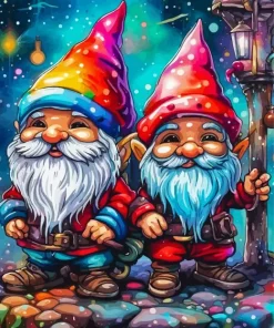 Santa Gnome Art Diamond Painting