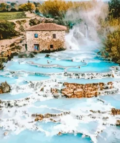 Saturnia Hot Springs Diamond Painting