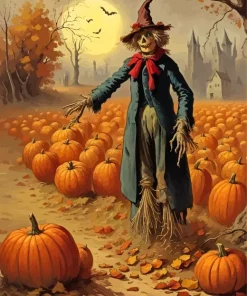 Scarecrow Autumn Art Diamond Painting