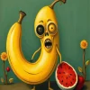 Scared Banana Art Diamond Painting
