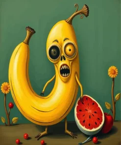 Scared Banana Art Diamond Painting