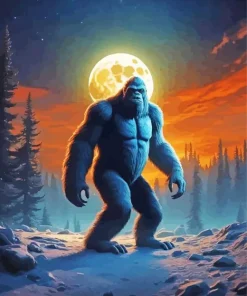 Scary Bigfoot Art Diamond Painting