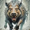 Scary Boar Art Diamond Painting