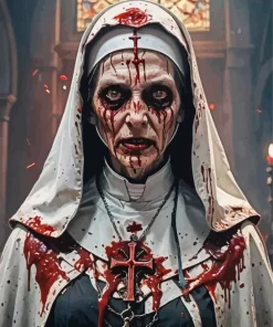 Scary Nun Art Diamond Painting