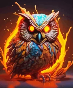 Scary Owl Art Diamond Painting