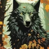 Scary Wolf Art Diamond Painting