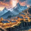 Scenery Of Village Art Diamond Painting