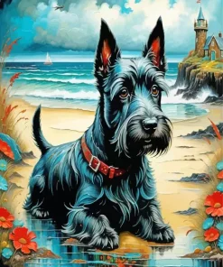 Scottie Dog Art Diamond Painting