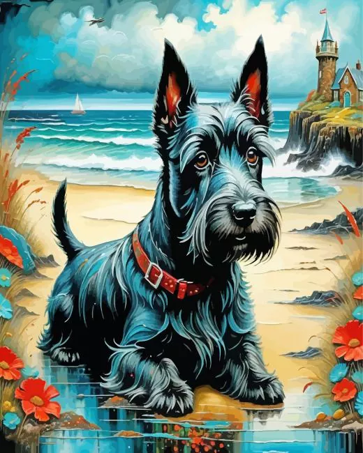 scottie dog art Diamond Paintings Scottie Dog Art Diamond Painting