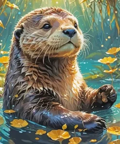 Sea Otter Face Art Diamond Painting
