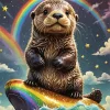 Sea Rainbow Otter Diamond Painting