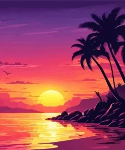 Sea Sunset Art Diamond Painting