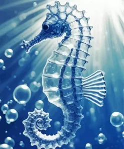 Seahorse Collage Art Diamond Painting