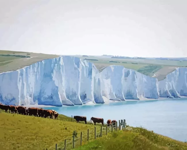 seven sisters eastbourne art Diamond Paintings Seven Sisters Eastbourne Art Diamond Painting