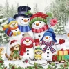 Snowman Family Christmas Day Diamond Painting