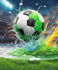 Soccer Ball Art Diamond Painting