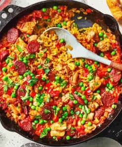 Spanish Paella Dish Diamond Painting