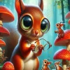 Squirrel With Big Eyes Diamond Painting
