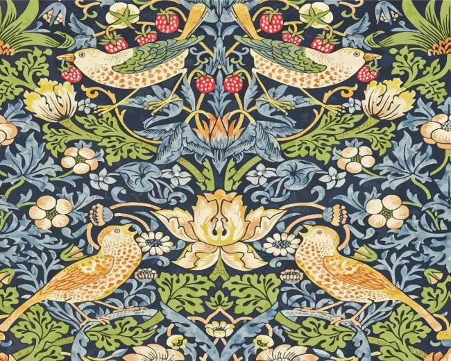 strawberry thief by william morris Diamond Paintings Strawberry Thief By William Morris Diamond Painting