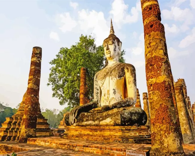 sukhothai historical park Diamond Paintings Sukhothai Historical Park Diamond Painting