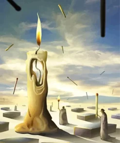 Surrealism Candle Diamond Painting