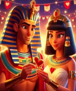 Valentine Egyptian Couple Diamond Painting